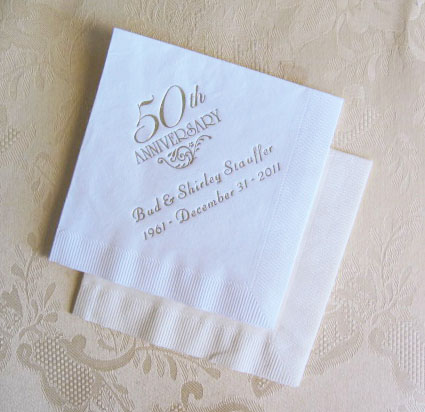 Golden Anniversary Napkins